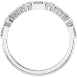14K Gold Round Natural Diamond Anniversary Band – 3/8 CTW (Style 126383) - White Gold - view 2