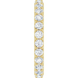 14K Gold Round Natural Diamond Shared-Prong Eternity Band – 2.5 mm Stones (1 3/8–1 1/2 CTW) .0 - Yellow Gold - view 4