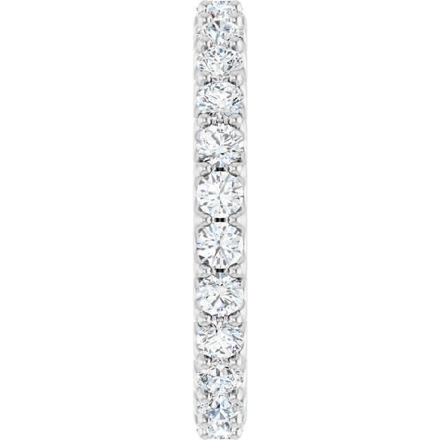 Platinum Round Natural Diamond Shared-Prong Eternity Band – 2.5 mm Stones (1 3/8–1 1/2 CTW) .0 - view 4