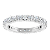 Platinum Round Natural Diamond Shared-Prong Eternity Band – 2.5 mm Stones (1 3/8–1 1/2 CTW) .0 - view 3