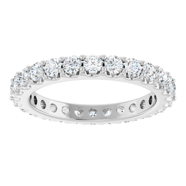 Platinum Round Natural Diamond Shared-Prong Eternity Band – 2.5 mm Stones (1 3/8–1 1/2 CTW) .0 - view 3
