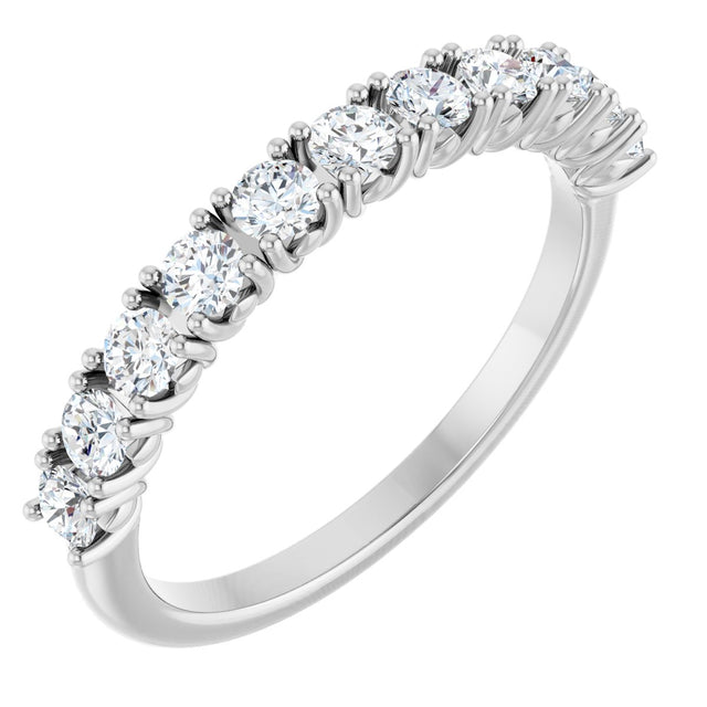 Platinum Round Lab-Grown Diamond Anniversary Band – 3/8–5/8 CTW