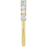 14K Gold Round Lab-Grown Diamond Anniversary Band – 3/8–5/8 CTW - Yellow Gold - view 4