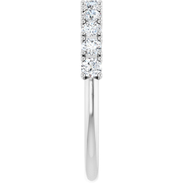 Platinum Round Lab-Grown Diamond Anniversary Band – 3/8–5/8 CTW - view 4