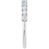 14K Gold Round Lab-Grown Diamond Anniversary Band – 3/8–5/8 CTW - White Gold - view 4