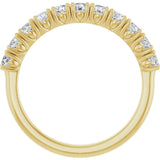 14K Gold Round Lab-Grown Diamond Anniversary Band – 3/8–5/8 CTW - Yellow Gold - view 2