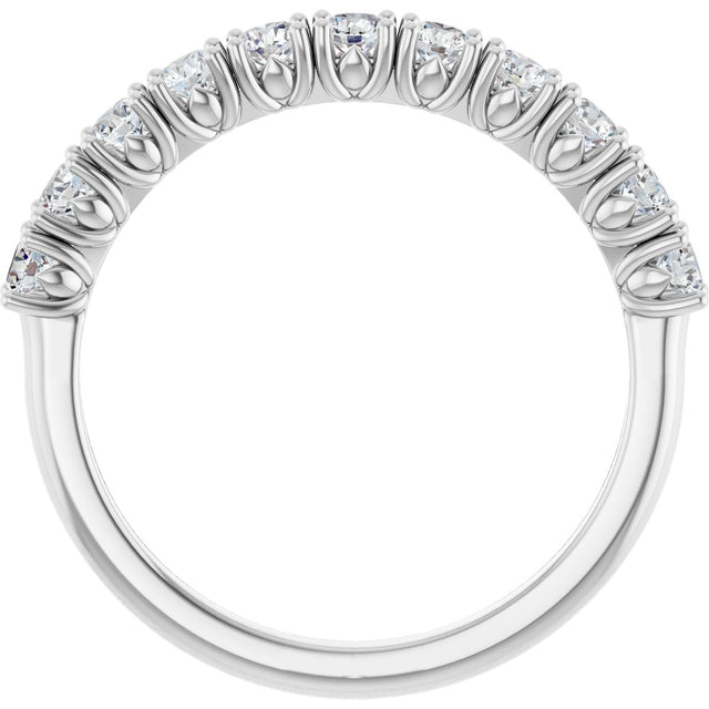 Platinum Round Lab-Grown Diamond Anniversary Band – 3/8–5/8 CTW - view 2