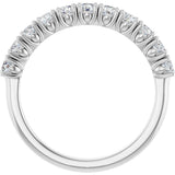 Platinum Round Natural Diamond Anniversary Band – 1/3–5/8 CTW - view 2