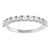 Platinum Round Natural Diamond Anniversary Band – 1/3–5/8 CTW - view 3