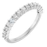 14K Gold Round Lab-Grown Diamond Milestone Anniversary Band – 1/6–3/8 CTW - White Gold