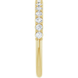14K Gold Round Natural Diamond Milestone Anniversary Band – 1/6–5/8 CTW - Yellow Gold - view 4