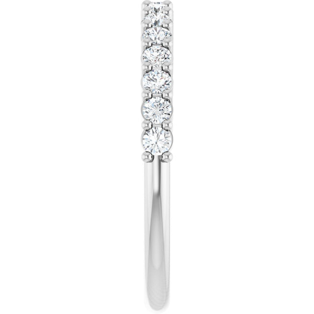 Platinum Round Natural Diamond Milestone Anniversary Band – 1/6–3/4 CTW - view 4