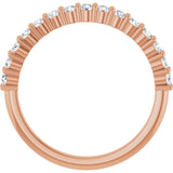 14K Gold Round Natural Diamond Milestone Anniversary Band – 1/6–5/8 CTW - Rose Gold - view 2