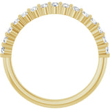 14K Gold Round Lab-Grown Diamond Milestone Anniversary Band – 1/6–3/8 CTW - Yellow Gold - view 2