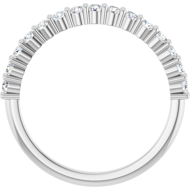Platinum Round Natural Diamond Milestone Anniversary Band – 1/6–3/4 CTW - view 2