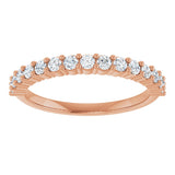 14K Gold Round Lab-Grown Diamond Milestone Anniversary Band – 1/6–3/8 CTW - Rose Gold - view 3