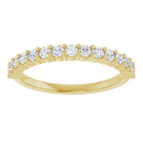 14K Gold Round Natural Diamond Milestone Anniversary Band – 1/6–5/8 CTW - Yellow Gold - view 3
