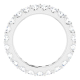 Platinum Round Natural Diamond Shared-Prong Eternity Band – 2.5 mm Stones (1 3/8–1 1/2 CTW) .0 - view 2