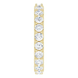 14K Gold Round Natural Diamond Shared-Prong Eternity Band – 2.5 mm Stones (1 3/8–1 1/2 CTW) .0 - Yellow Gold - view 4