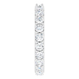 Platinum Round Natural Diamond Shared-Prong Eternity Band – 2.5 mm Stones (1 3/8–1 1/2 CTW) .0 - view 4