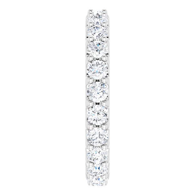 Platinum Round Natural Diamond Shared-Prong Eternity Band – 2.5 mm Stones (1 3/8–1 1/2 CTW) .0 - view 4