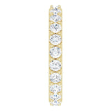 14K Gold Round Natural Diamond Shared-Prong Eternity Band – 2.5 mm Stones (1 3/8–1 1/2 CTW) .0 - Yellow Gold - view 4