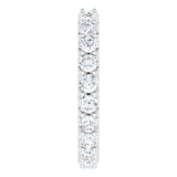 Platinum Round Natural Diamond Shared-Prong Eternity Band – 2.5 mm Stones (1 3/8–1 1/2 CTW) .0 - view 4