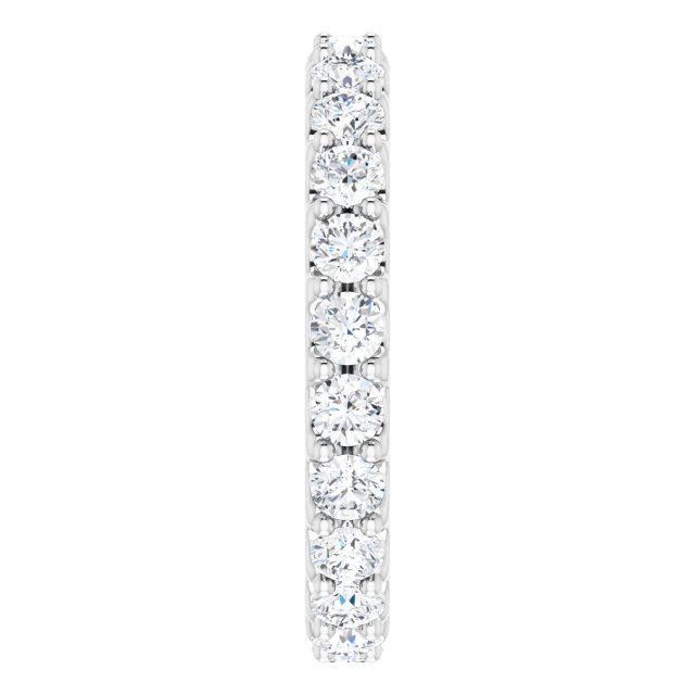 Platinum Round Natural Diamond Shared-Prong Eternity Band – 2.5 mm Stones (1 3/8–1 1/2 CTW) .0 - view 4