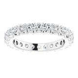 Platinum Round Natural Diamond Shared-Prong Eternity Band – 2.5 mm Stones (1 3/8–1 1/2 CTW) .0 - view 3