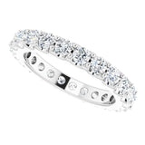 Platinum Round Natural Diamond Shared-Prong Eternity Band – 2.5 mm Stones (1 3/8–1 1/2 CTW) .0 - view 5