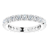 Platinum Round Natural Diamond Shared-Prong Eternity Band – 2.5 mm Stones (1 3/8–1 1/2 CTW) .0 - view 3