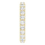14K Gold Round Natural Diamond Shared-Prong Eternity Band – 2.5 mm Stones (1 3/8–1 1/2 CTW) .0 - Yellow Gold - view 4