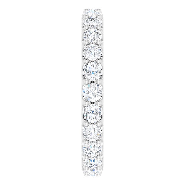 Platinum Round Natural Diamond Shared-Prong Eternity Band – 2.5 mm Stones (1 3/8–1 1/2 CTW) .0 - view 4