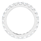 Platinum Round Natural Diamond Shared-Prong Eternity Band – 2.5 mm Stones (1 3/8–1 1/2 CTW) .0 - view 2