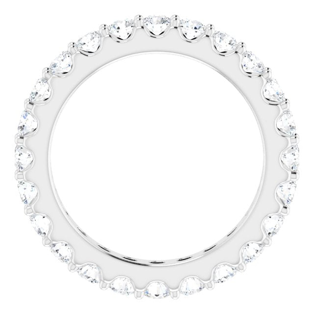 Platinum Round Natural Diamond Shared-Prong Eternity Band – 2.5 mm Stones (1 3/8–1 1/2 CTW) .0 - view 2