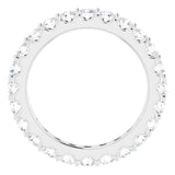 Platinum Round Natural Diamond Shared-Prong Eternity Band – 2.5 mm Stones (1 3/8–1 1/2 CTW) .0 - view 2