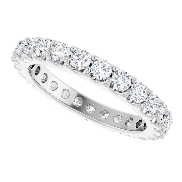 Platinum Round Lab-Grown Diamond Shared-Prong Eternity Band – 2.5 mm Stones (1 3/8–1 1/2 CTW) .0 - view 5
