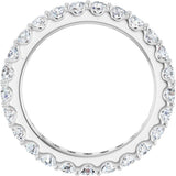 Platinum Round Natural Diamond Shared-Prong Eternity Band – 2.5 mm Stones (1 3/8–1 1/2 CTW) .0 - view 2