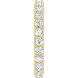 14K Gold Round Natural Diamond Shared-Prong Eternity Band – 2.5 mm Stones (1 3/8–1 1/2 CTW) .0 - Yellow Gold - view 4