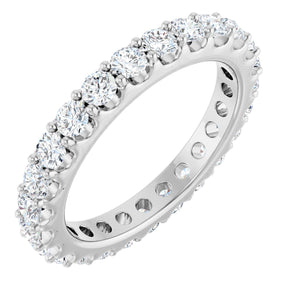 Platinum Round Lab-Grown Diamond Shared-Prong Eternity Band – 2.5 mm Stones (1 3/8–1 1/2 CTW) .0