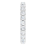 Platinum Round Natural Diamond Shared-Prong Eternity Band – 2.5 mm Stones (1 3/8–1 1/2 CTW) .0 - view 4