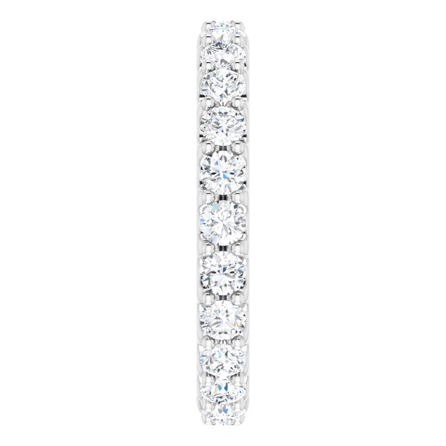 Platinum Round Natural Diamond Shared-Prong Eternity Band – 2.5 mm Stones (1 3/8–1 1/2 CTW) .0 - view 4