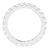 Platinum Round Natural Diamond Shared-Prong Eternity Band – 2.5 mm Stones (1 3/8–1 1/2 CTW) .0 - view 2