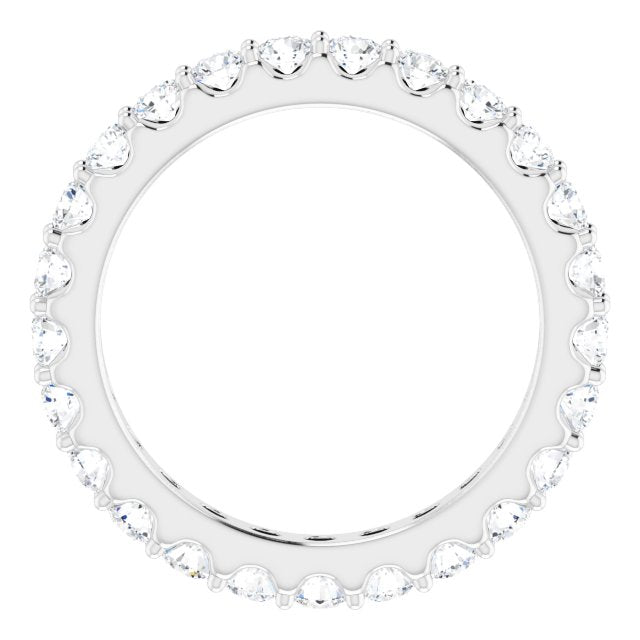 Platinum Round Natural Diamond Shared-Prong Eternity Band – 2.5 mm Stones (1 3/8–1 1/2 CTW) .0 - view 2