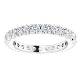 Platinum Round Natural Diamond Shared-Prong Eternity Band – 2.5 mm Stones (1 3/8–1 1/2 CTW) .0 - view 3