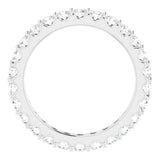 Platinum Round Natural Diamond Shared-Prong Eternity Band – 2.5 mm Stones (1 3/8–1 1/2 CTW) .0 - view 2