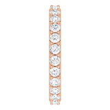 14K Gold Round Natural Diamond Shared-Prong Eternity Band – 2.5 mm Stones (1 3/8–1 1/2 CTW) .0 - Rose Gold - view 4