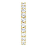 14K Gold Round Natural Diamond Shared-Prong Eternity Band – 2.5 mm Stones (1 3/8–1 1/2 CTW) .0 - Yellow Gold - view 4