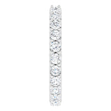 Platinum Round Natural Diamond Shared-Prong Eternity Band – 2.5 mm Stones (1 3/8–1 1/2 CTW) .0 - view 4