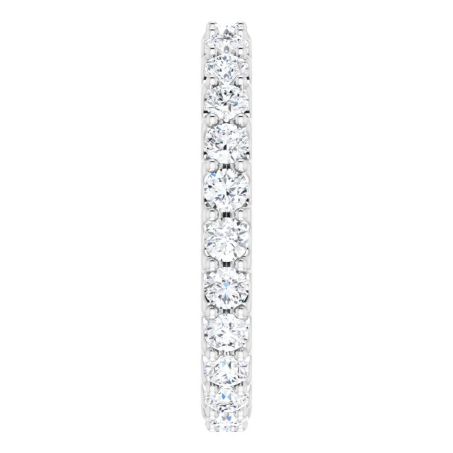 Platinum Round Natural Diamond Shared-Prong Eternity Band – 2.5 mm Stones (1 3/8–1 1/2 CTW) .0 - view 4